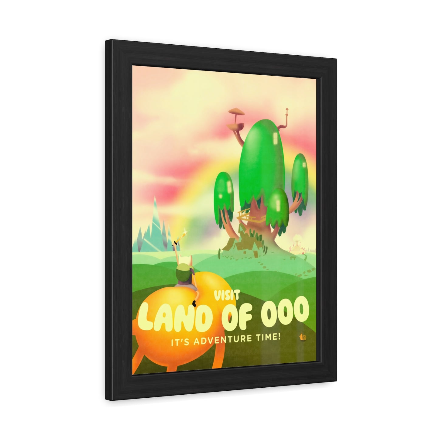 Visit The Land of Ooo Travel Poster (Framed)