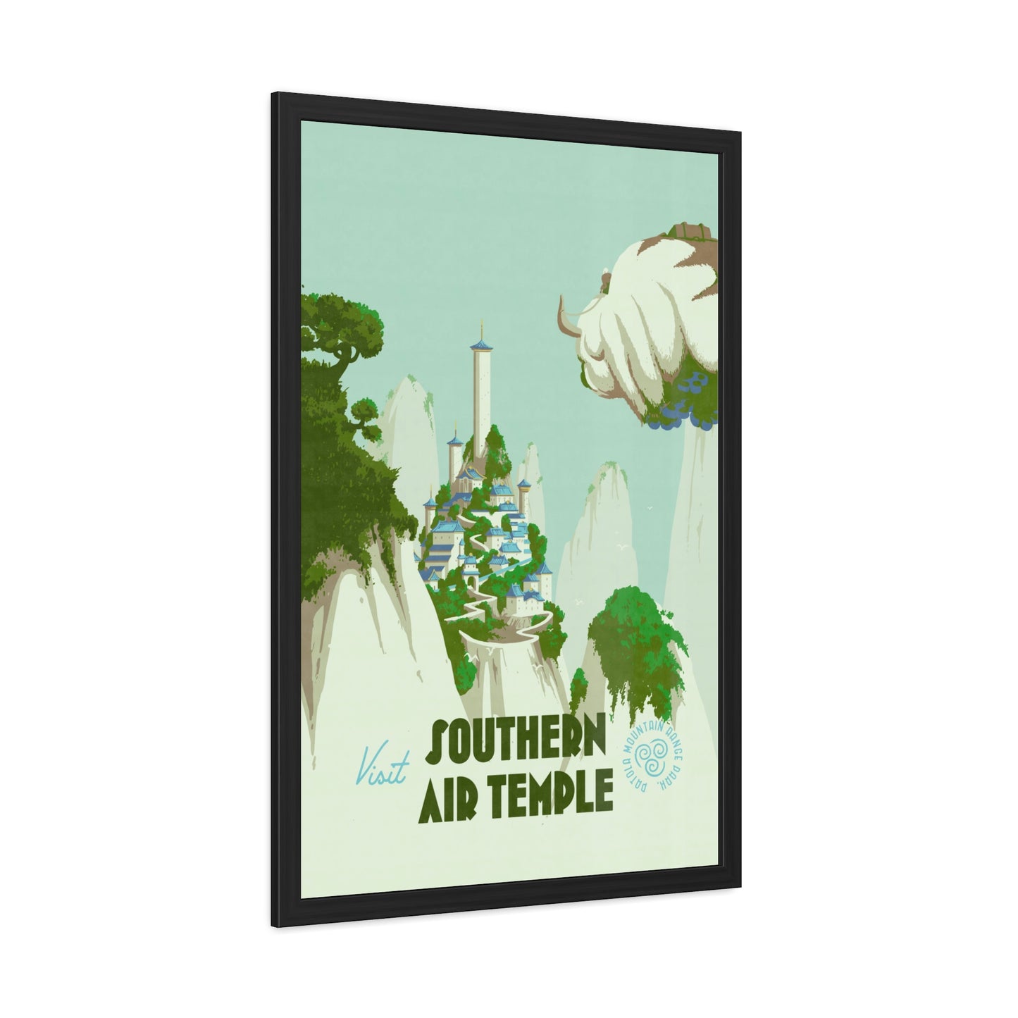 Visit Southern Air Temple Travel Poster (Framed)