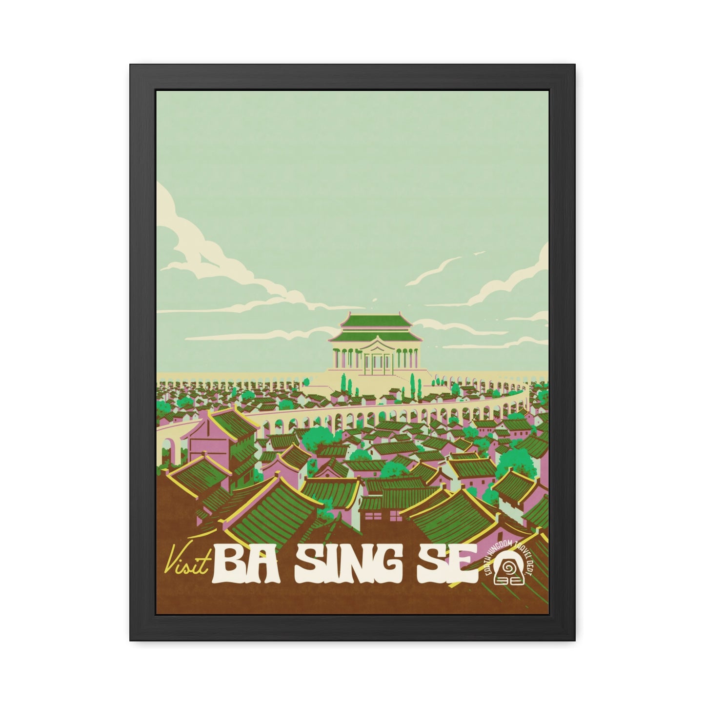 Visit Ba Sing Se Travel Poster (Framed)