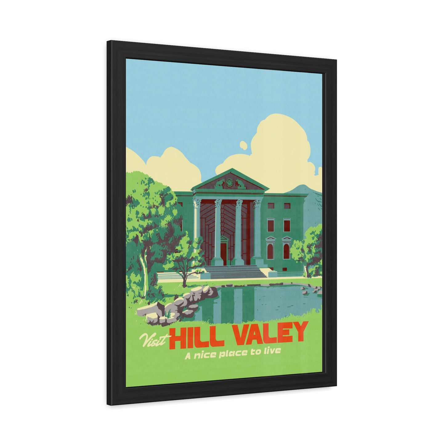Visit Hill Valley Future Travel Poster (Framed)