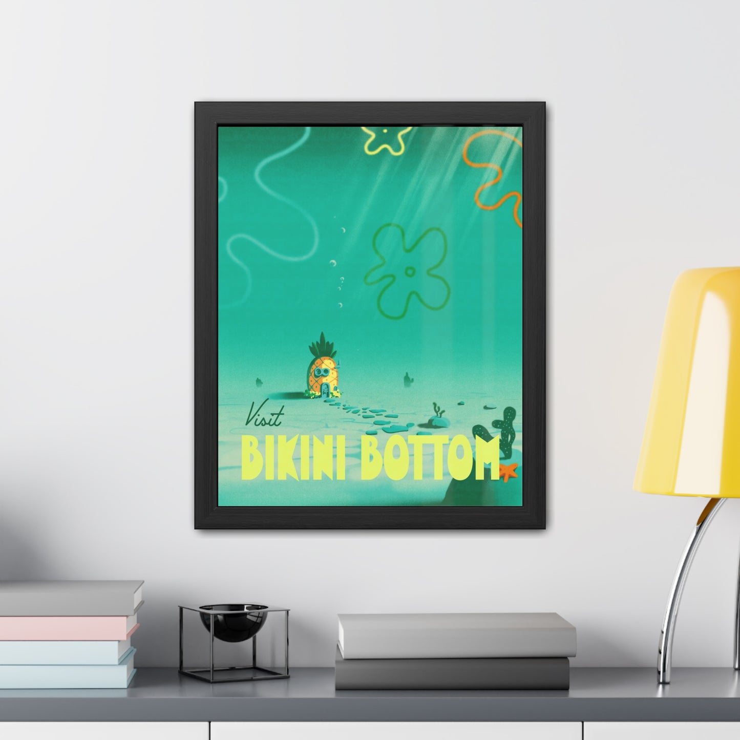 Visit Bikini Bottom Travel Poster (Framed)