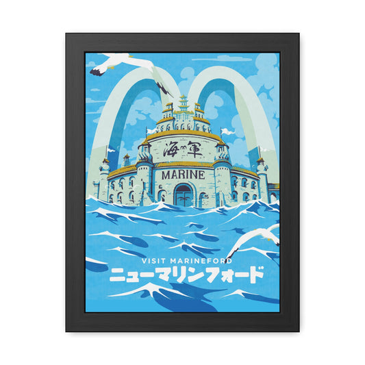 Visit Marineford Travel Poster (Framed)