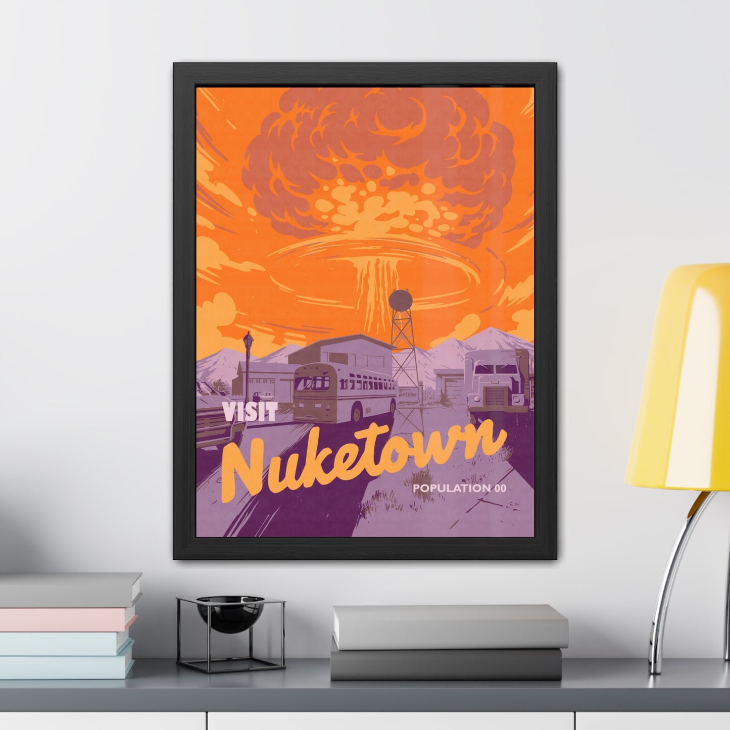 Visit Nuketown Travel Poster (Framed)