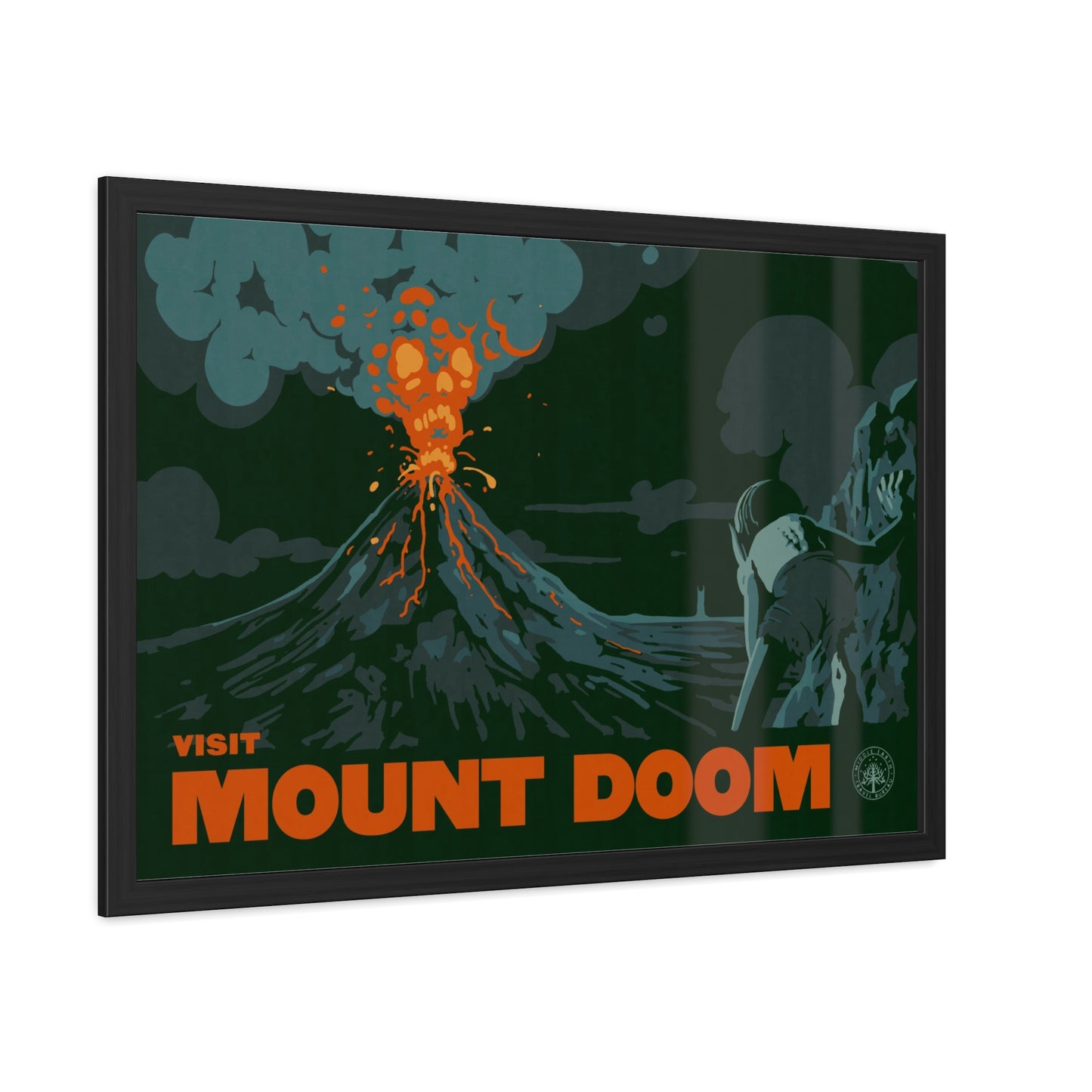 Visit Mount Doom Travel Poster (Framed)