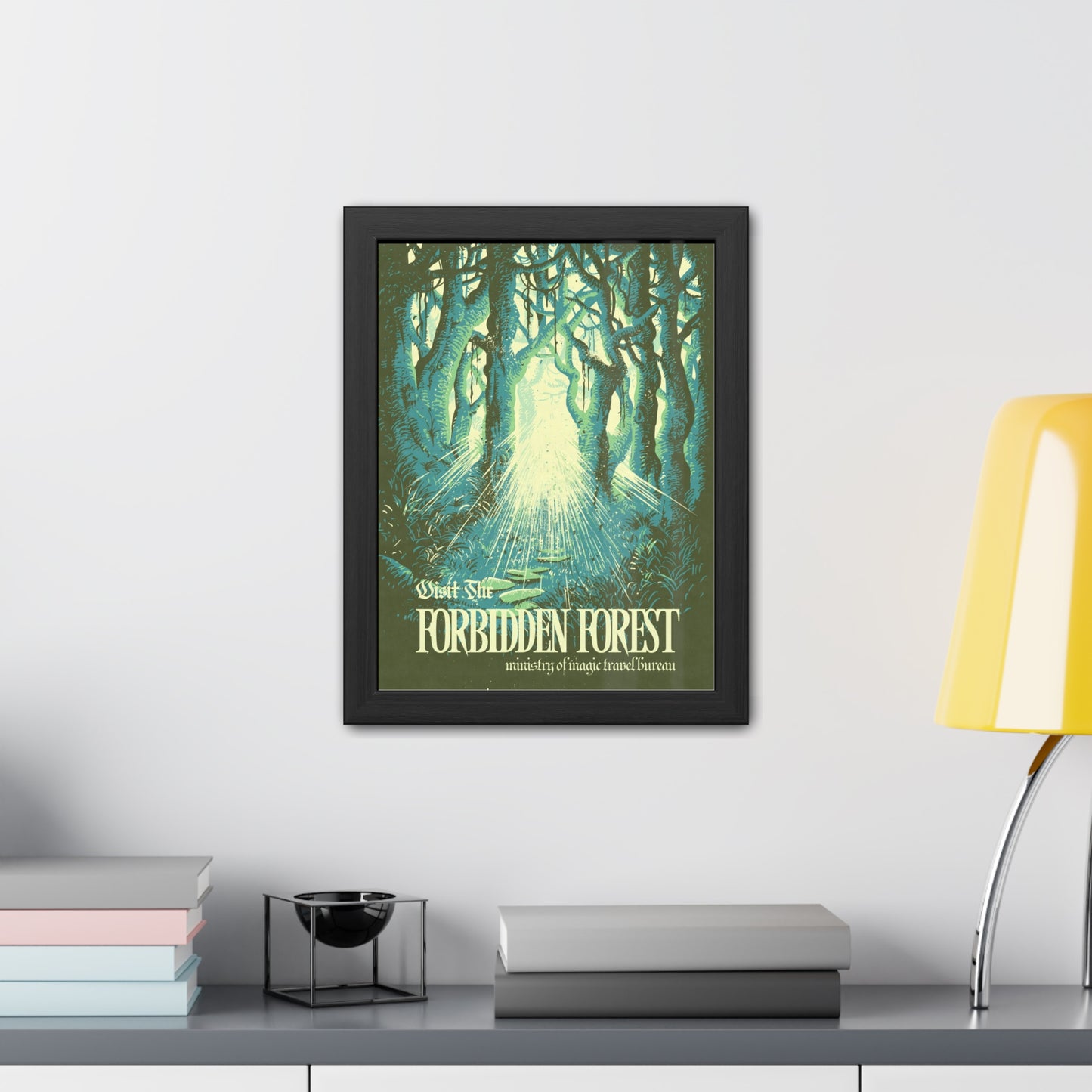 Visit Forbidden Forest Travel Poster (Framed)