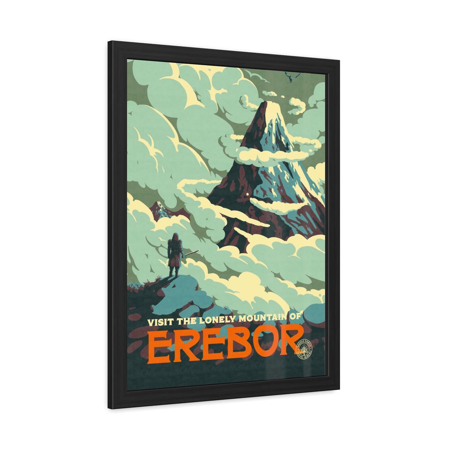 Visit Erebor Travel Poster (Framed)