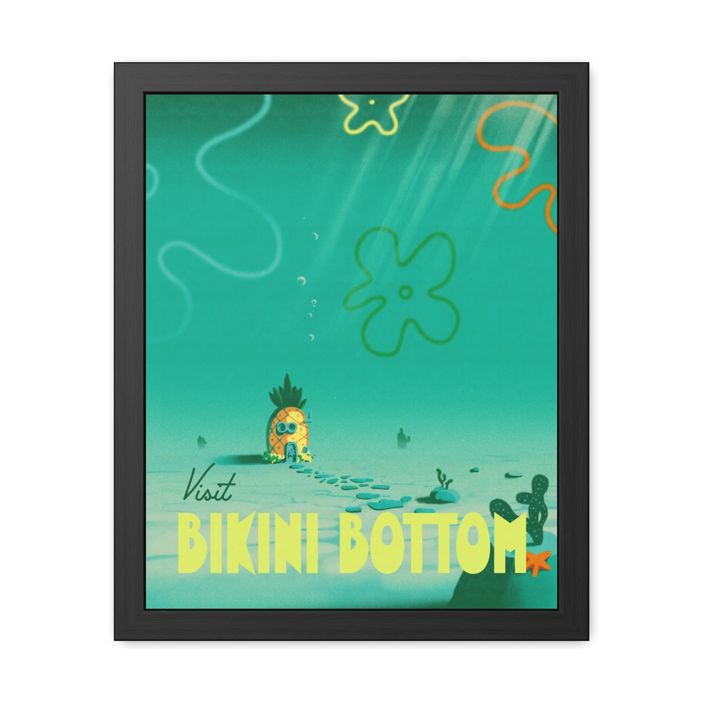 Visit Bikini Bottom Travel Poster (Framed)