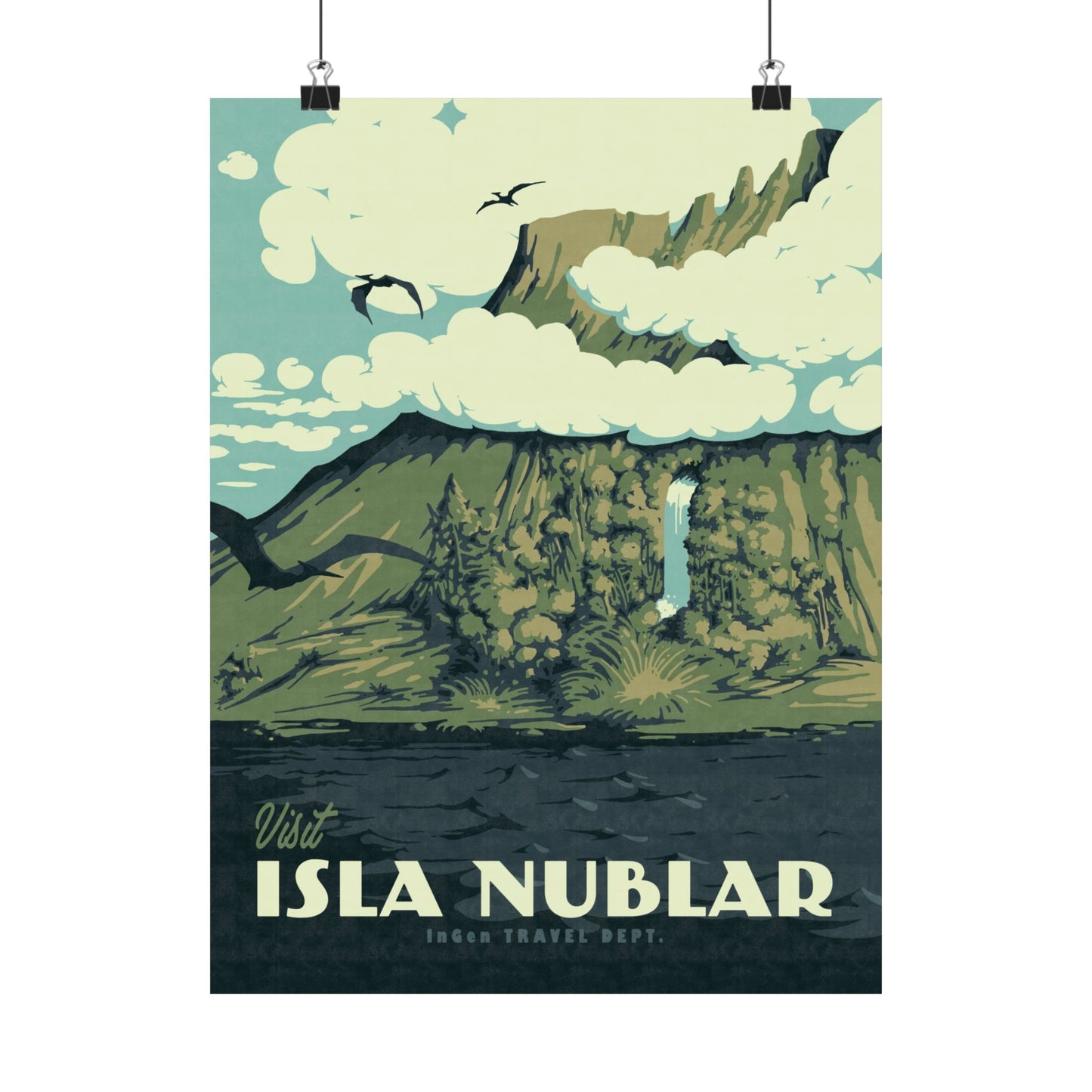 Visit Isla Nublar Travel Poster