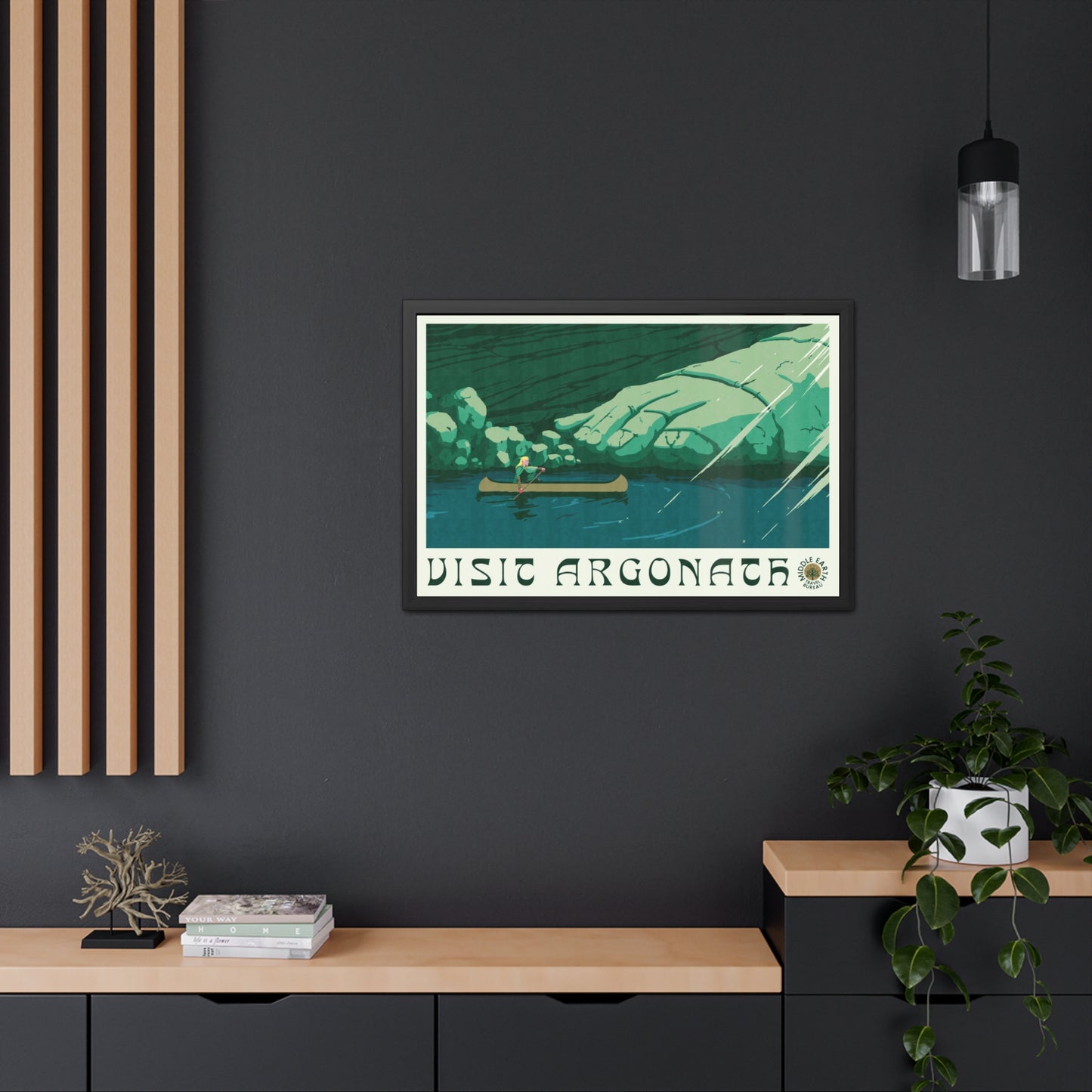 Visit Argonath Travel Poster (Framed)