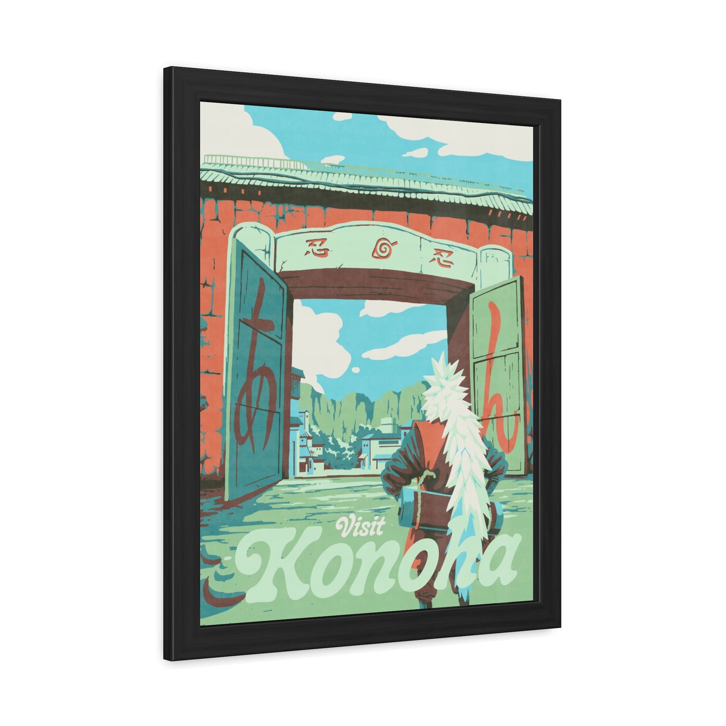 Visit Konoha Travel Poster (Framed)