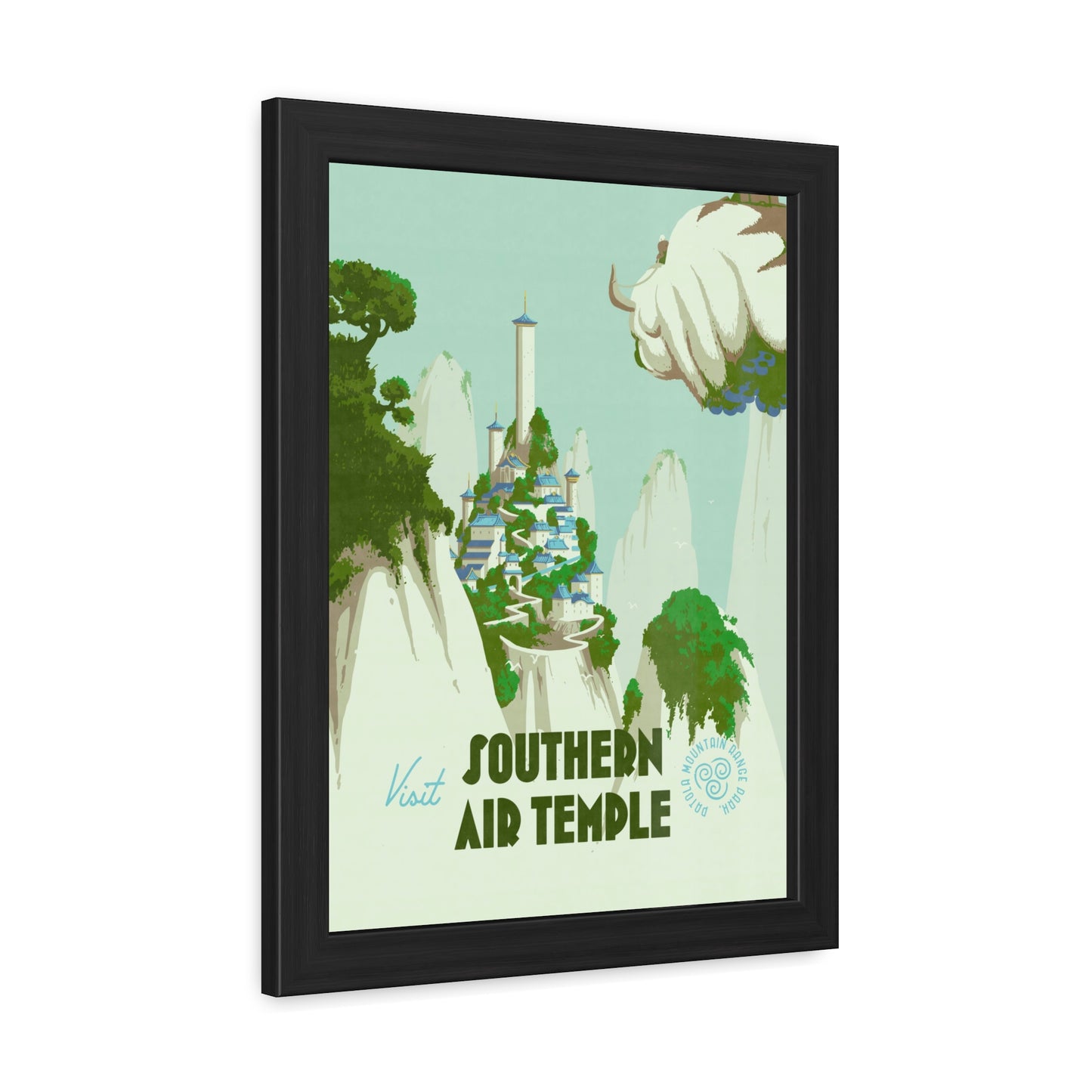 Visit Southern Air Temple Travel Poster (Framed)