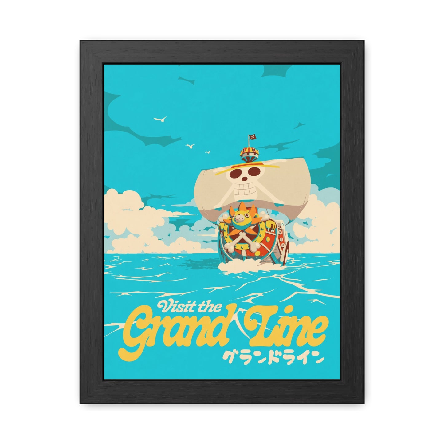 Visit The Grand Line Travel Poster (Framed)