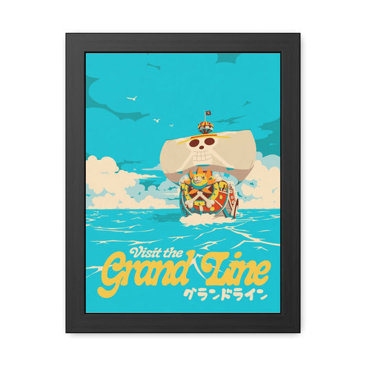 Visit The Grand Line Travel Poster (Framed)