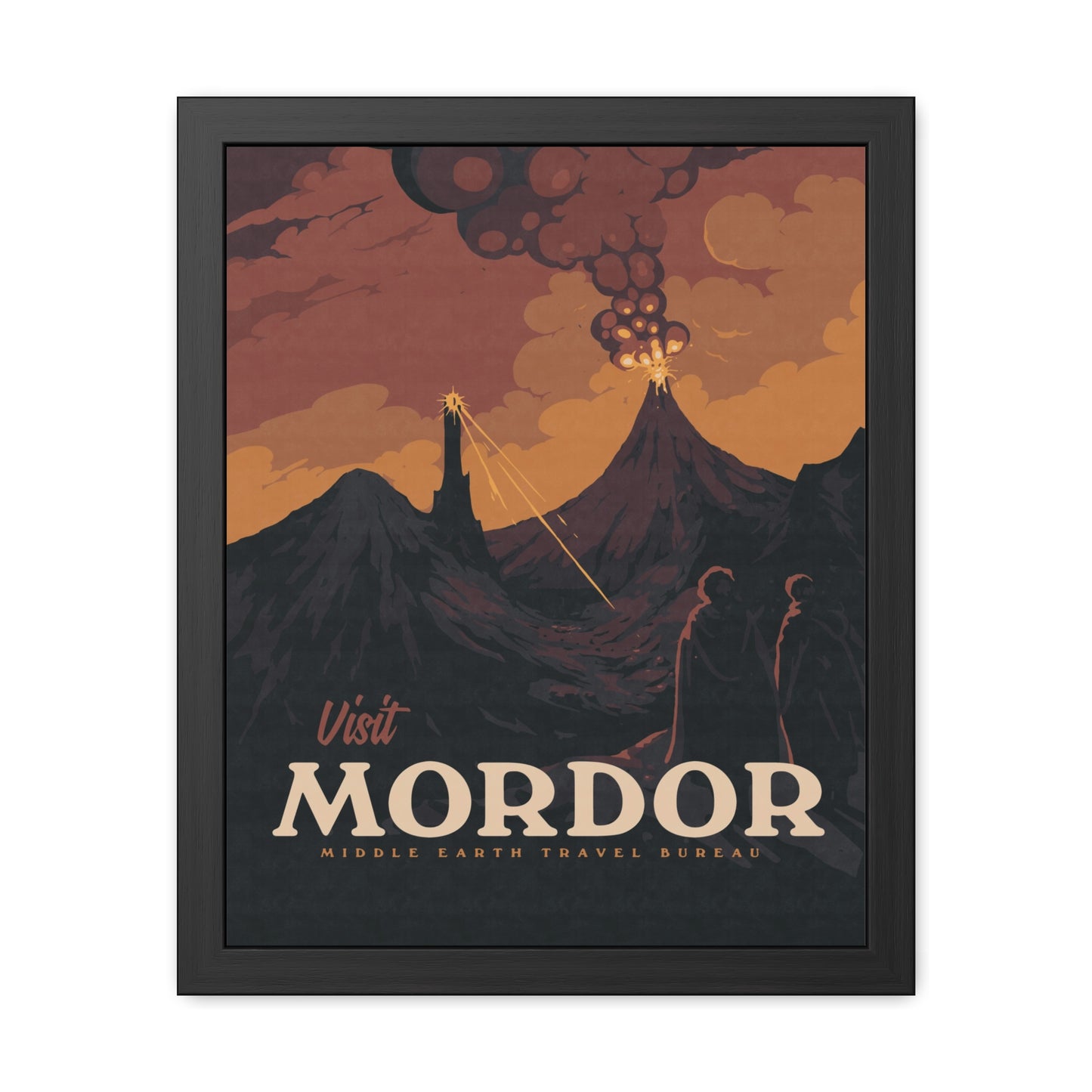 Visit Mordor Travel Poster (Framed)