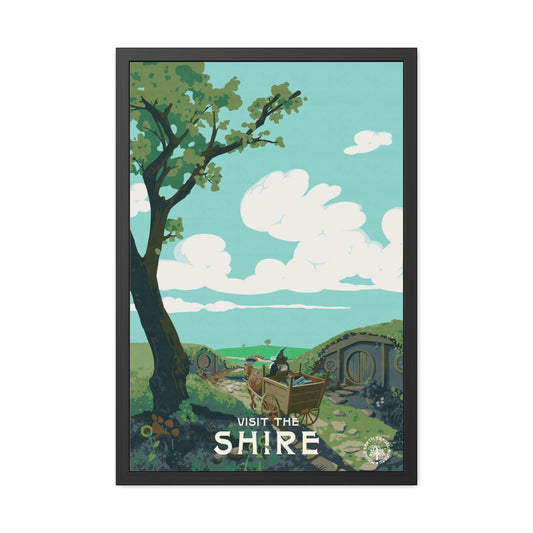 Visit The Shire Travel Poster (Framed)