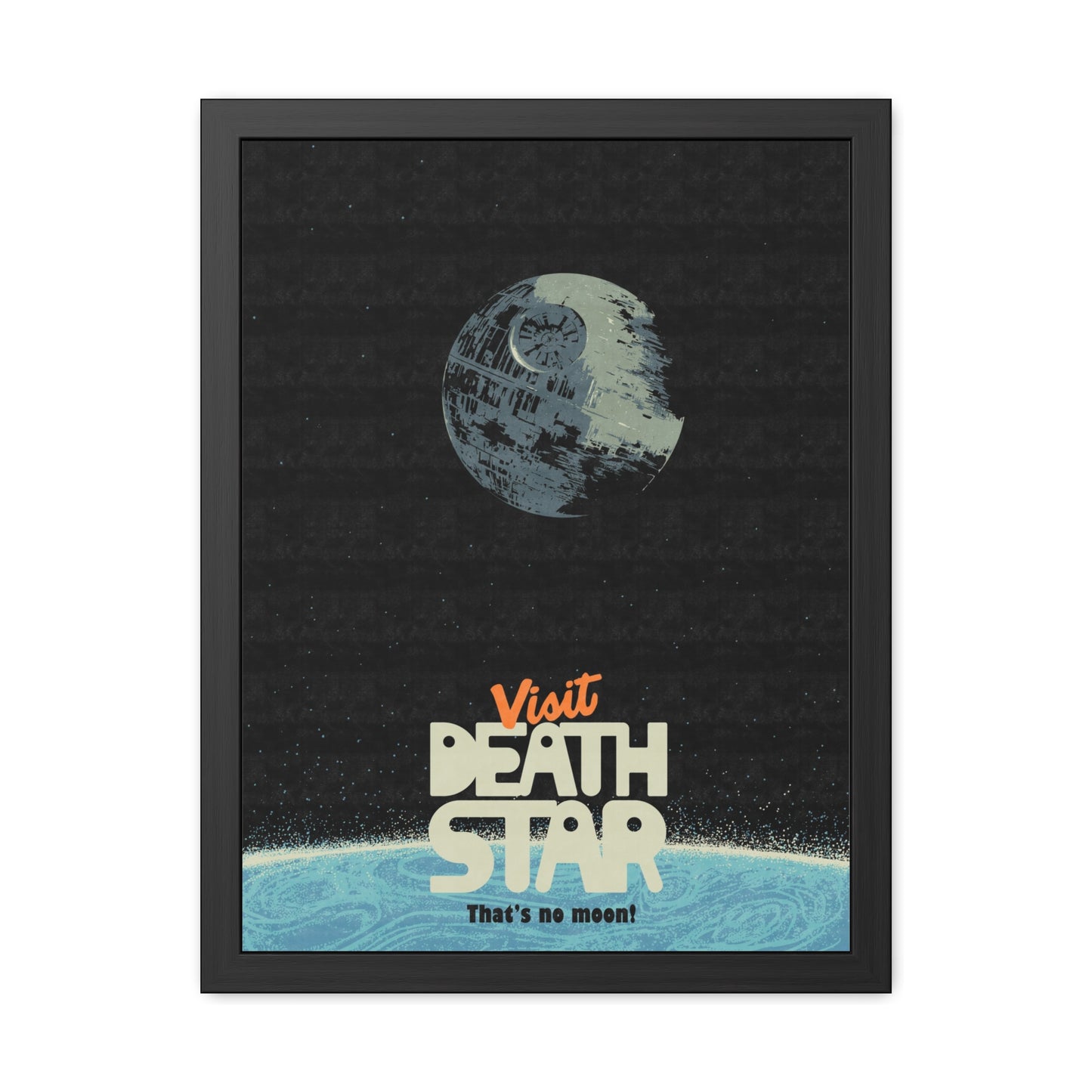 Visit Death Star Travel Poster (Framed)