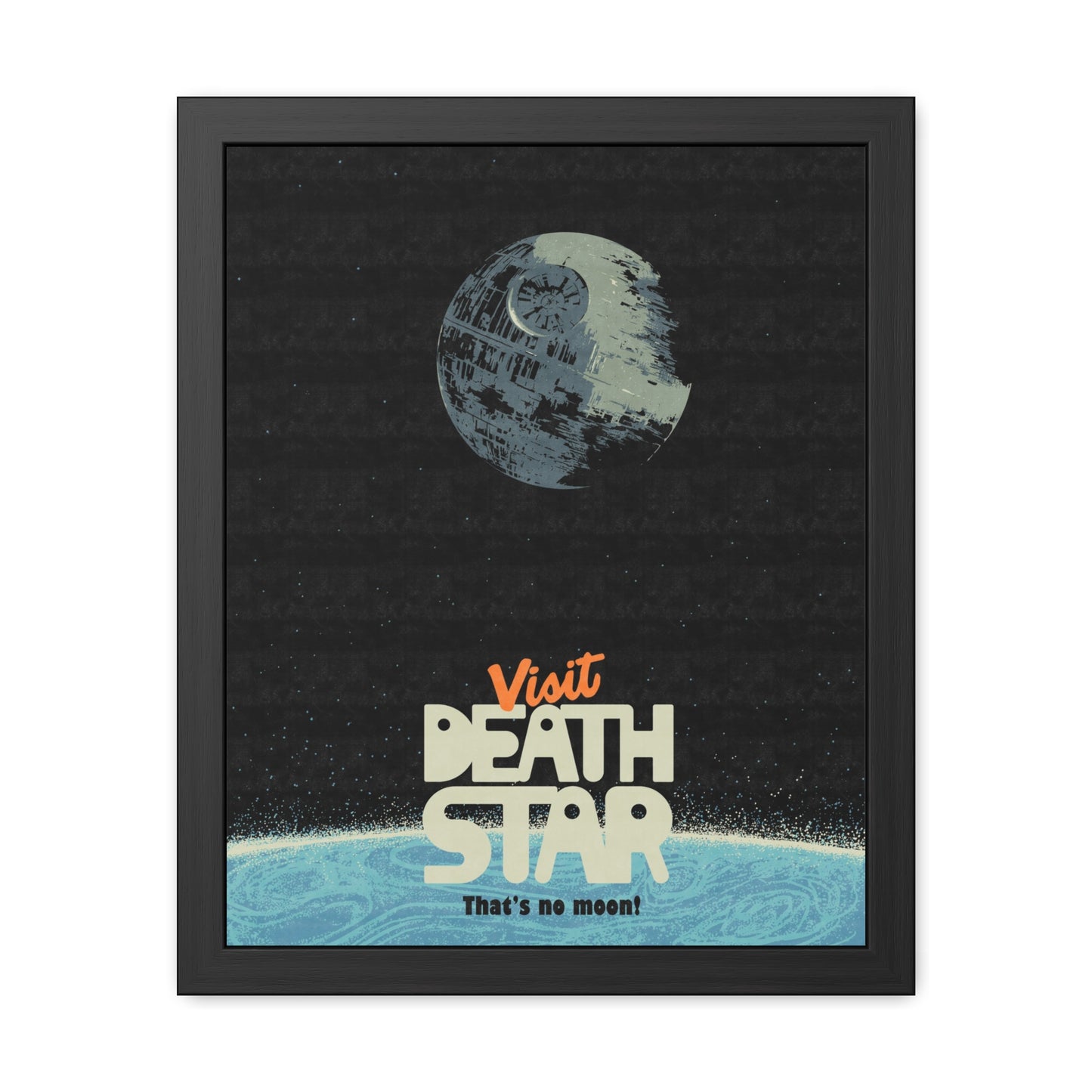 Visit Death Star Travel Poster (Framed)
