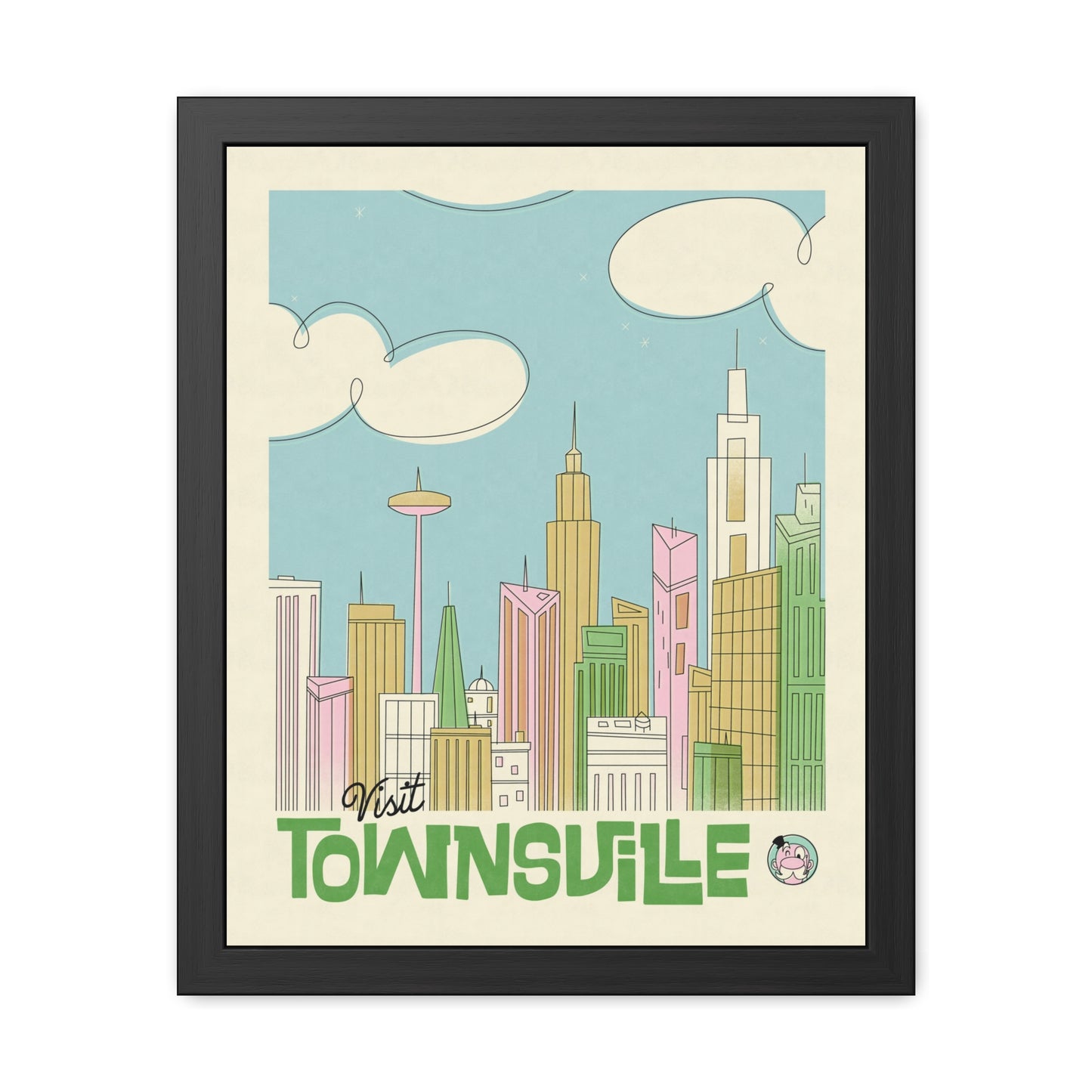 Visit Townsville Travel Poster (Framed)