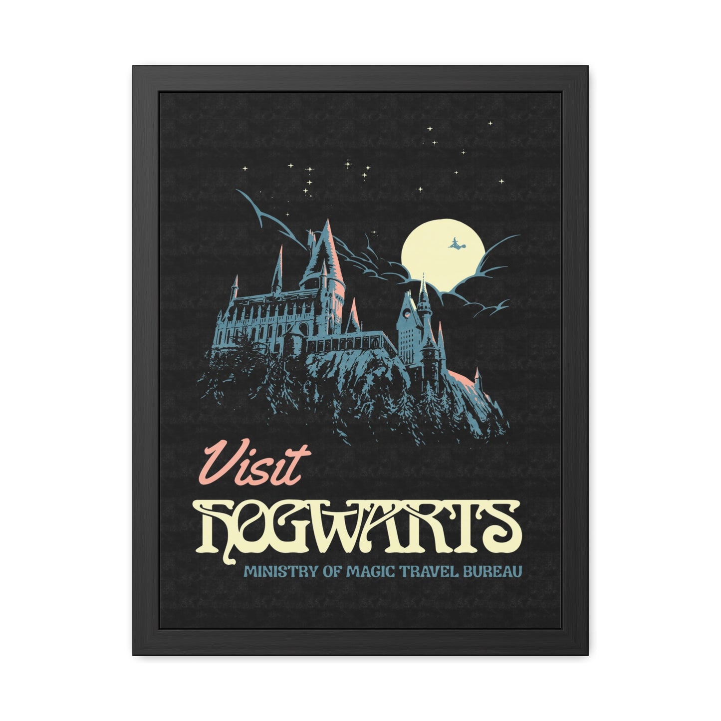 Visit Hogwarts Travel Poster (Framed)