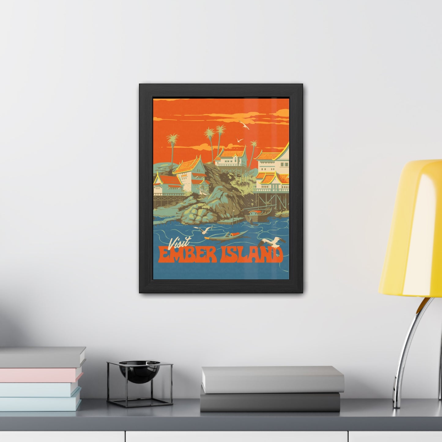 Visit Ember Island Travel Poster (Framed)