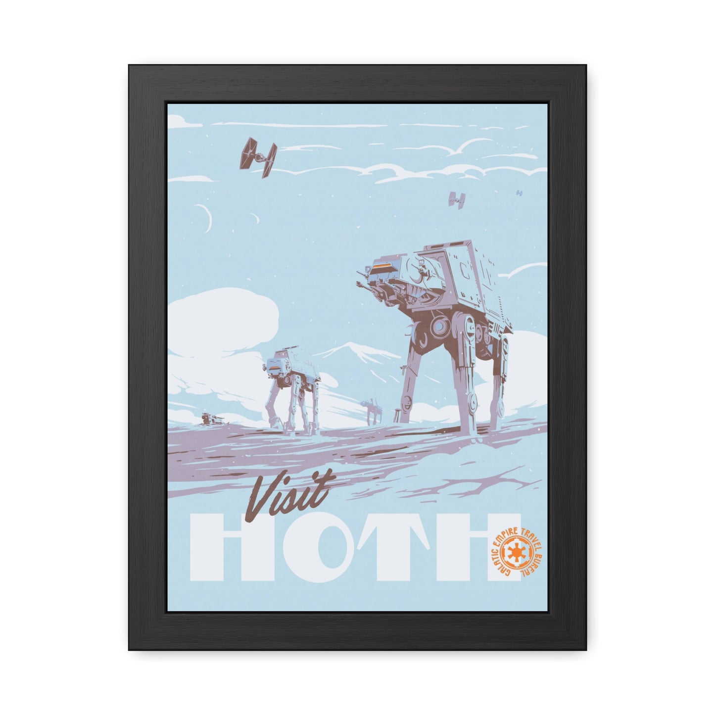 Visit Hoth Travel Poster (Framed)