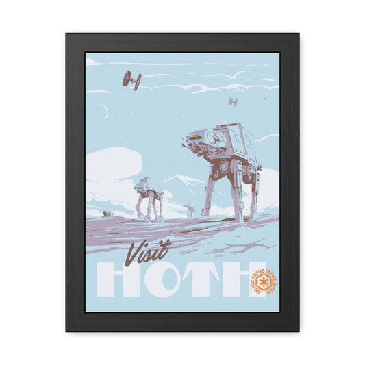 Visit Hoth Travel Poster (Framed)