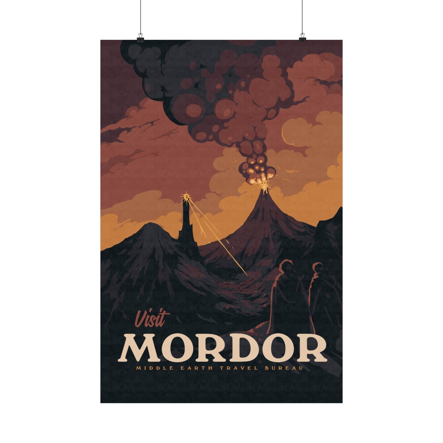 Visit Mordor Travel Poster