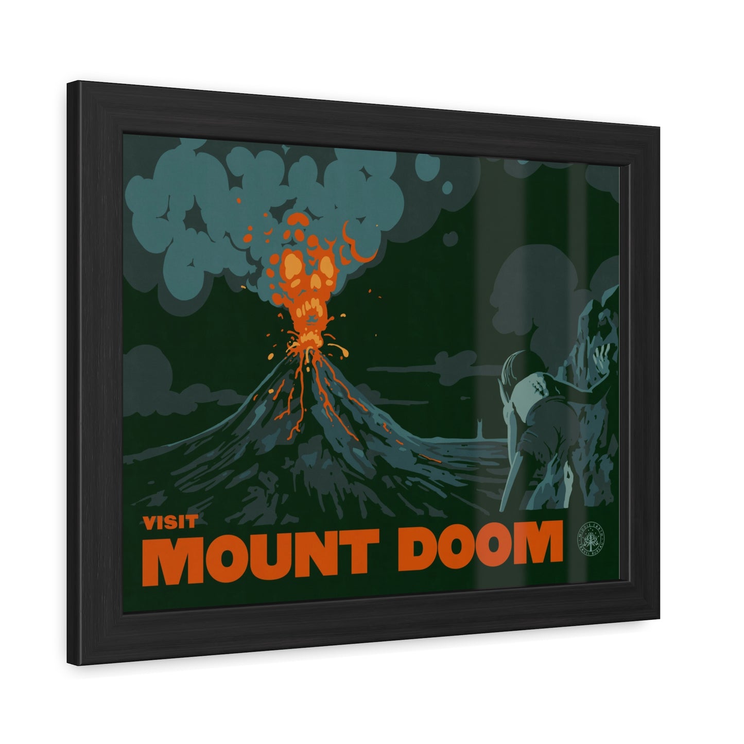 Visit Mount Doom Travel Poster (Framed)