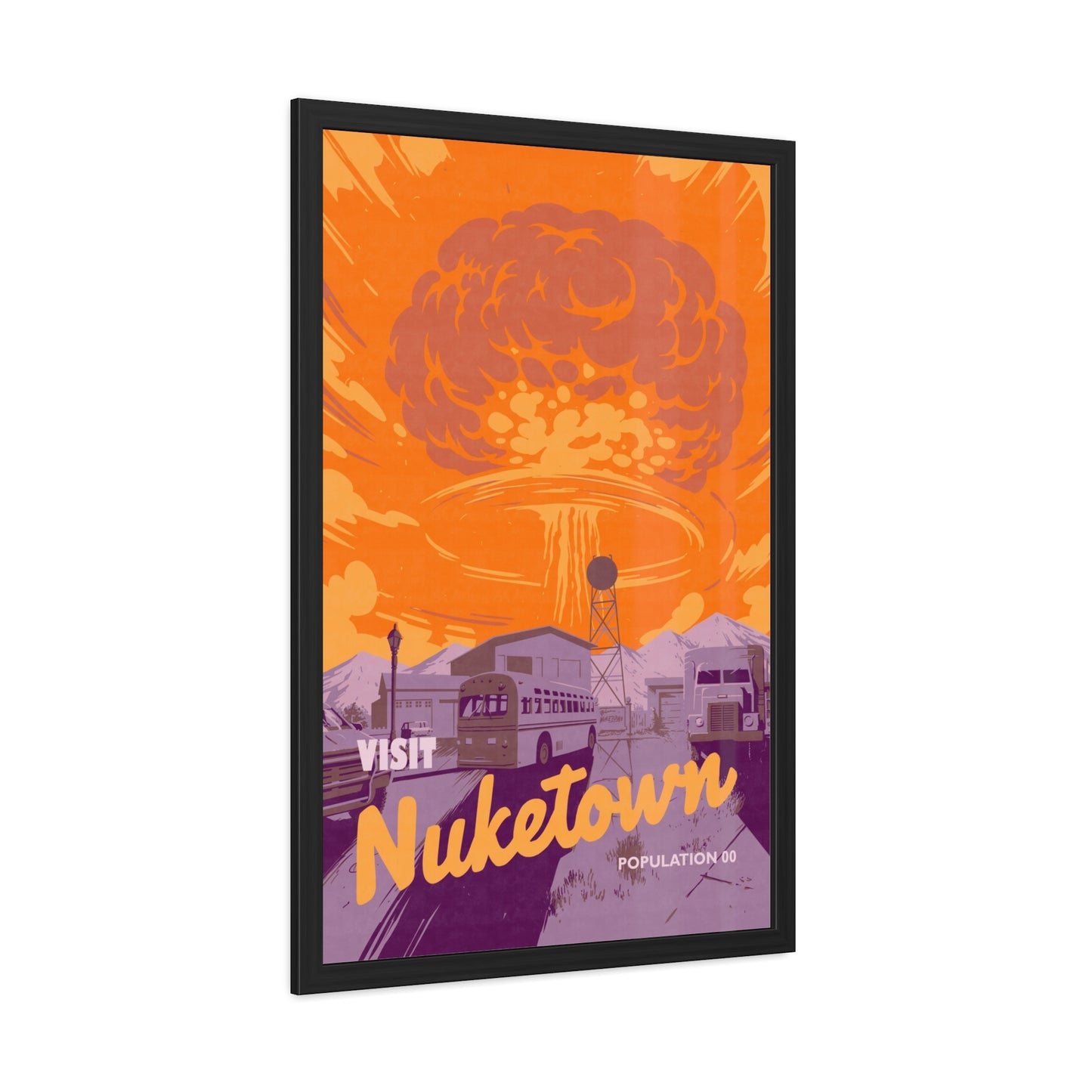 Visit Nuketown Travel Poster (Framed)
