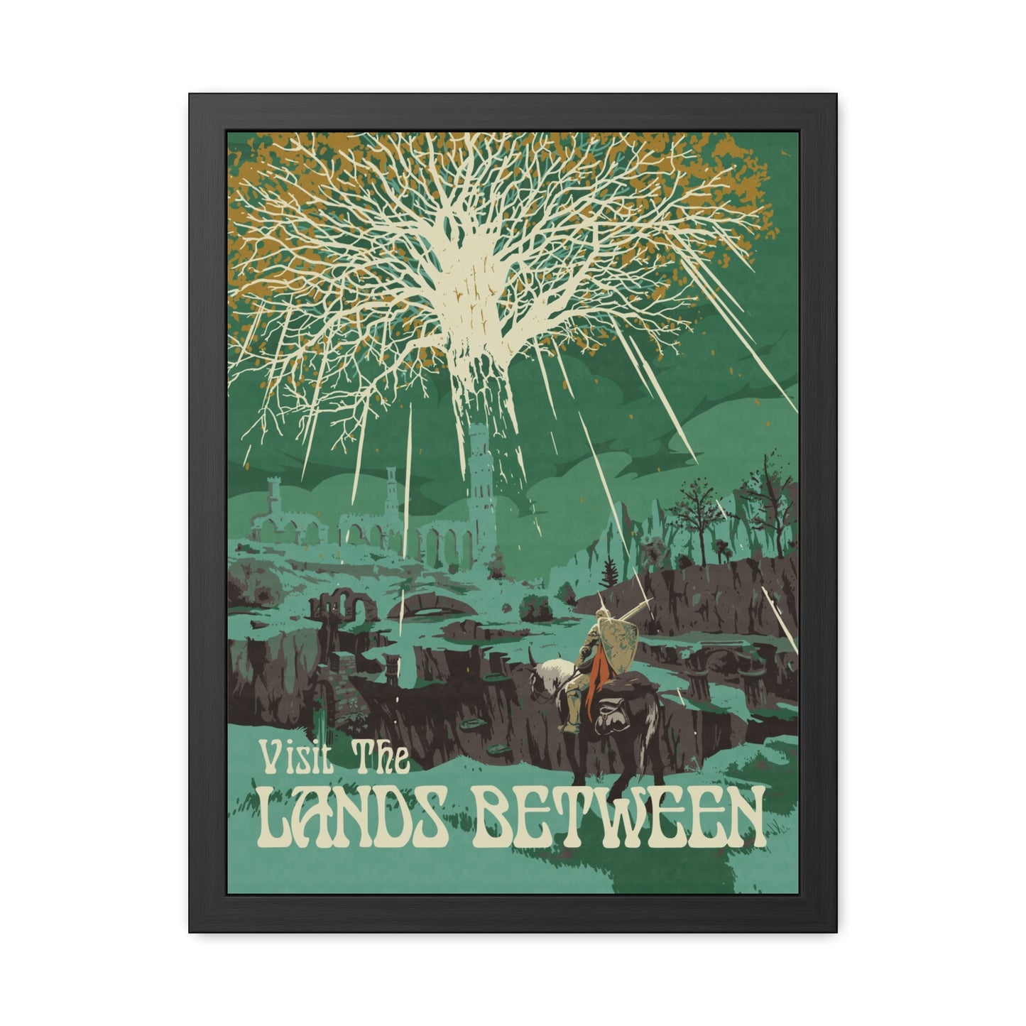 Visit The Lands Between Travel Poster (Framed)