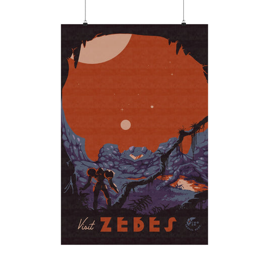 Visit Zebes Travel Poster