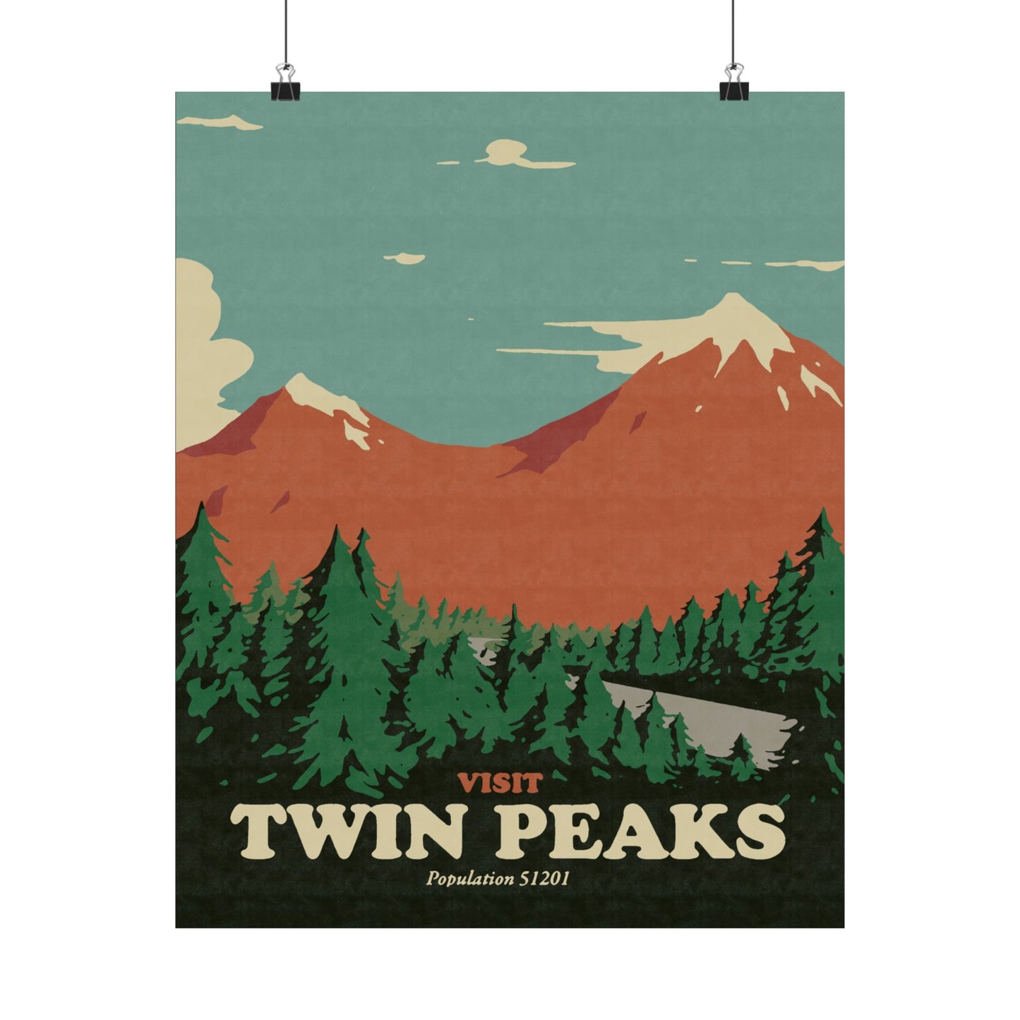 Visit Peaks Travel Poster