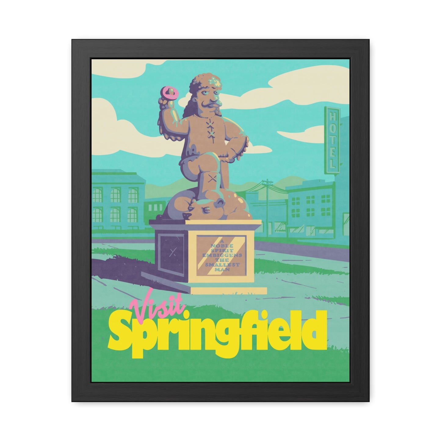 Visit Springfield Travel Poster (Framed)