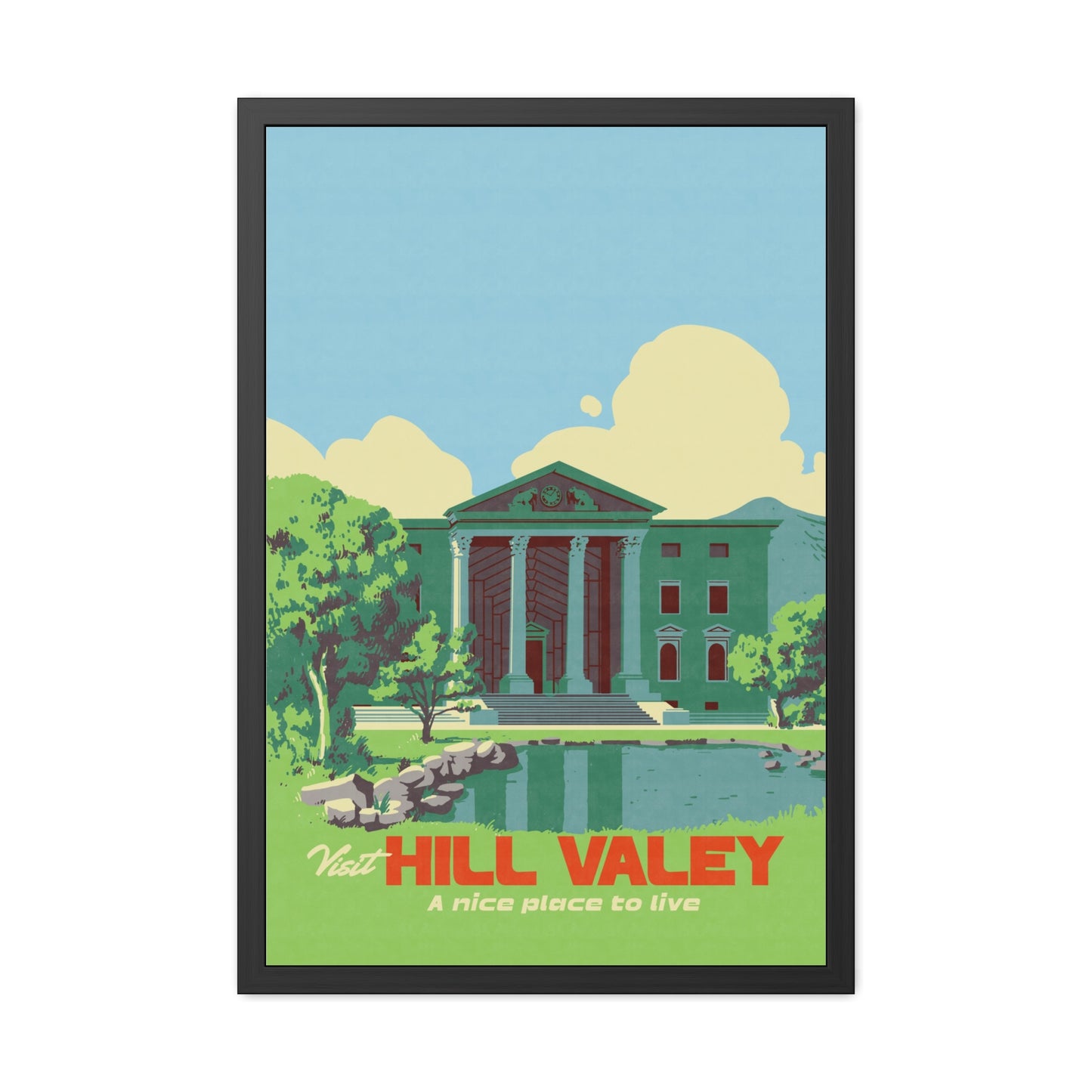 Visit Hill Valley Future Travel Poster (Framed)