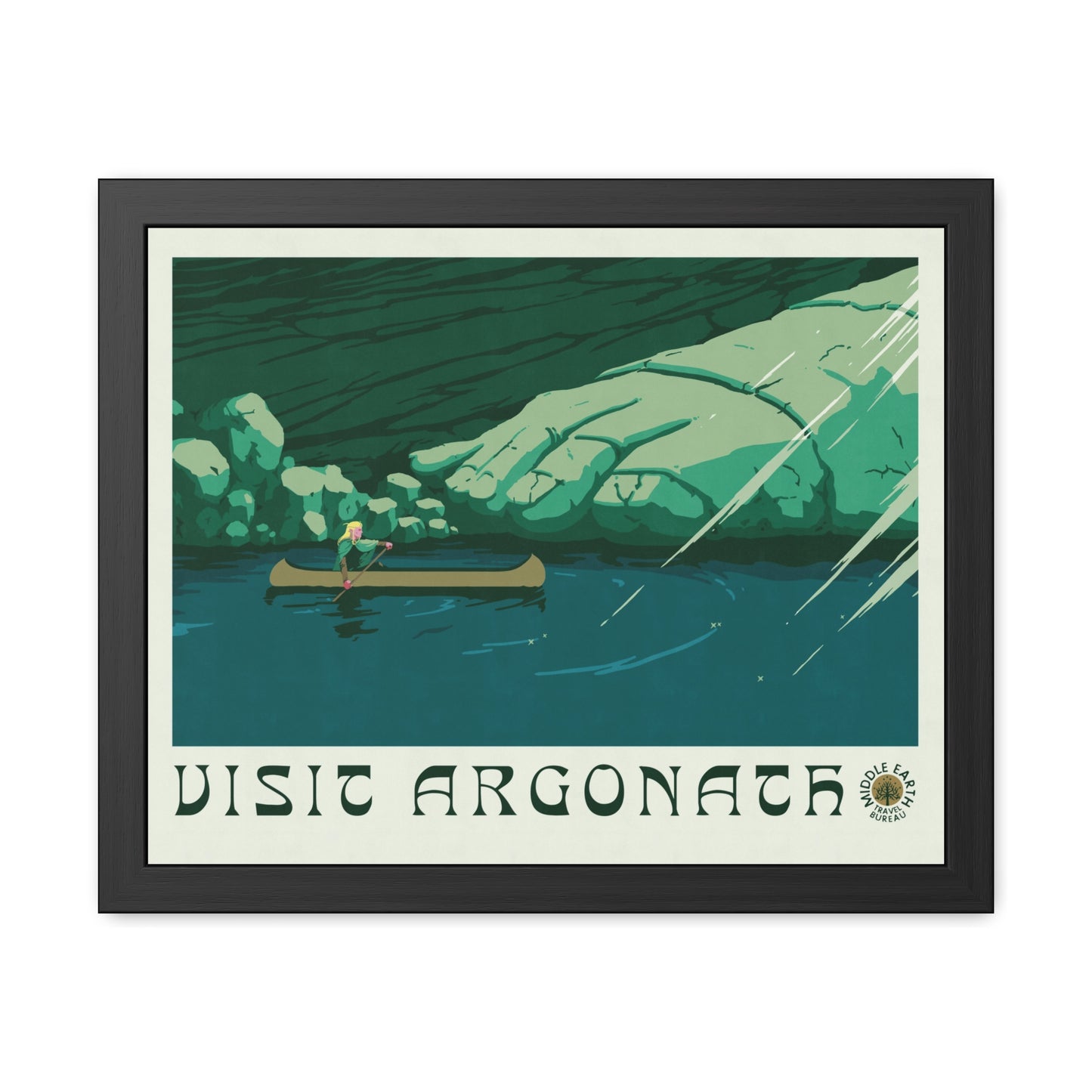 Visit Argonath Travel Poster (Framed)