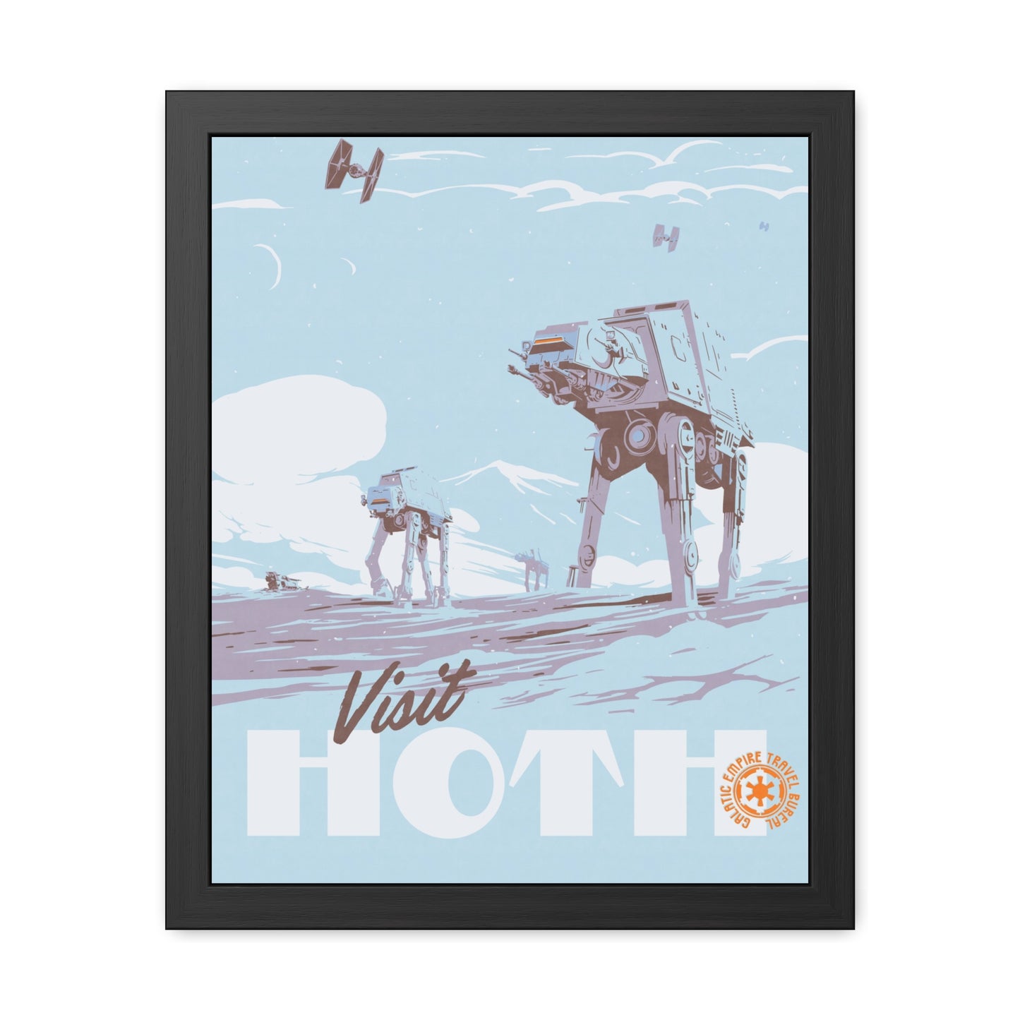 Visit Hoth Travel Poster (Framed)