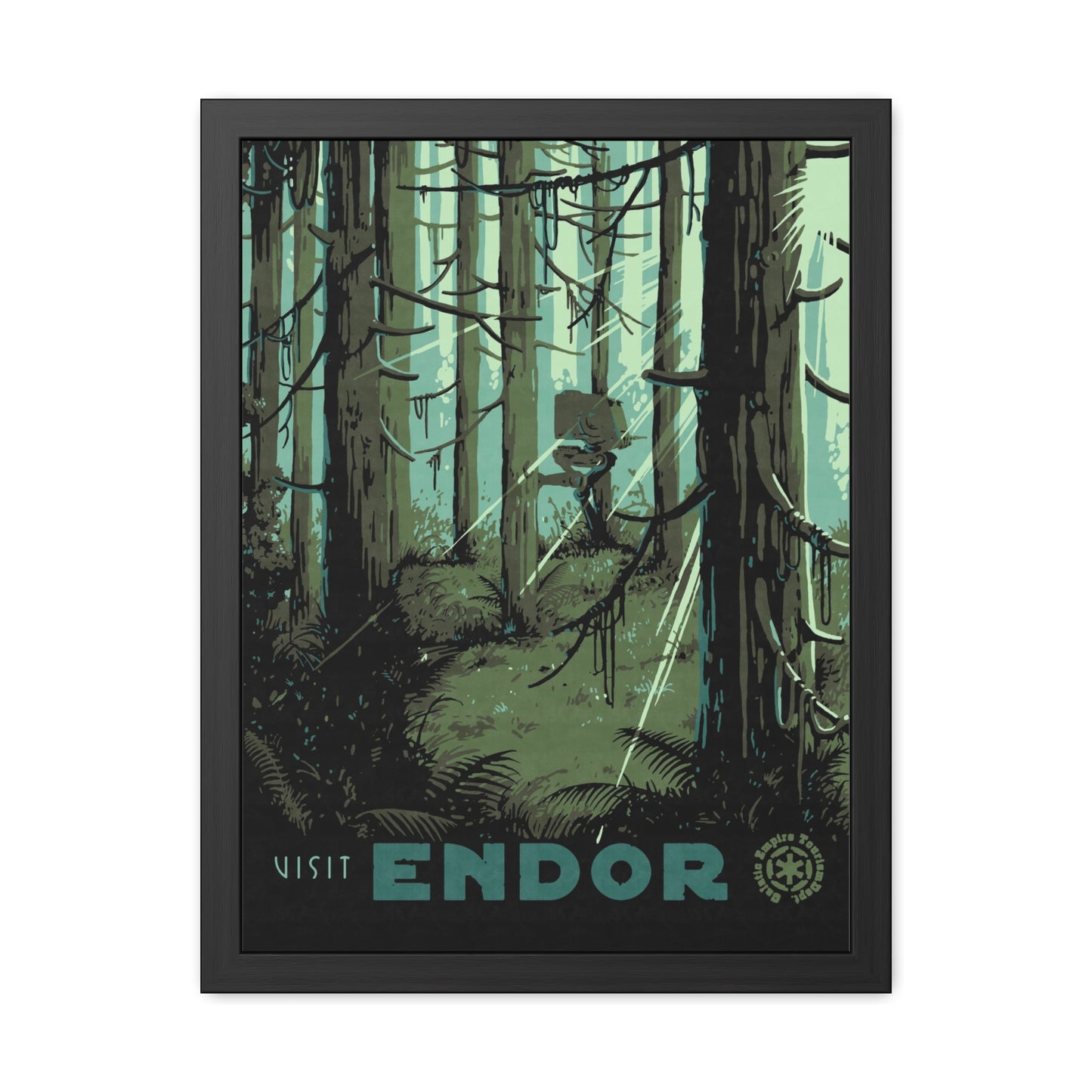 Visit Endor Travel Poster (Framed)