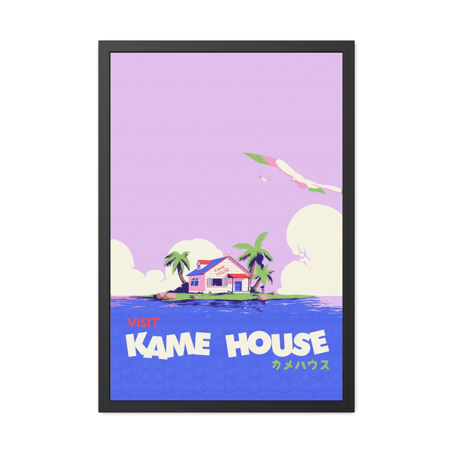 Visit Kame House Travel Poster (Framed)