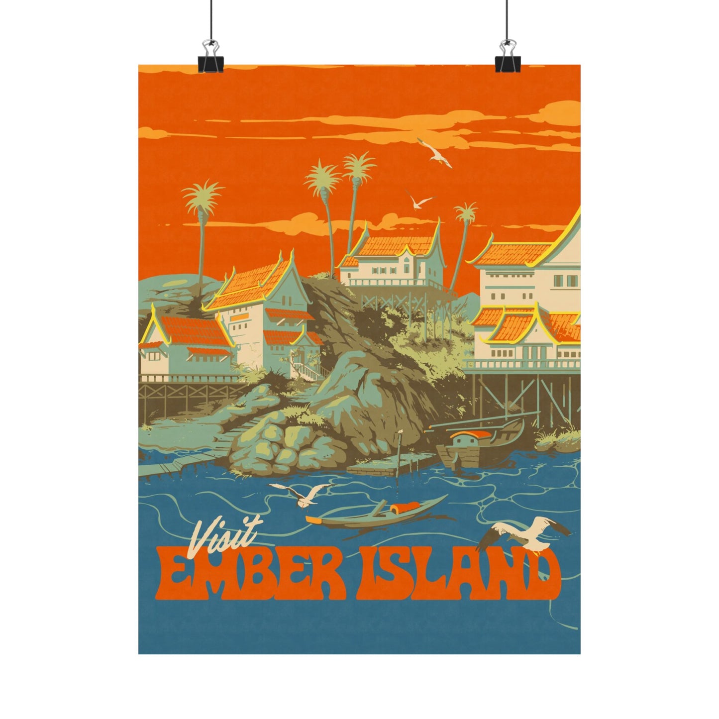 Visit Ember Island Travel Poster
