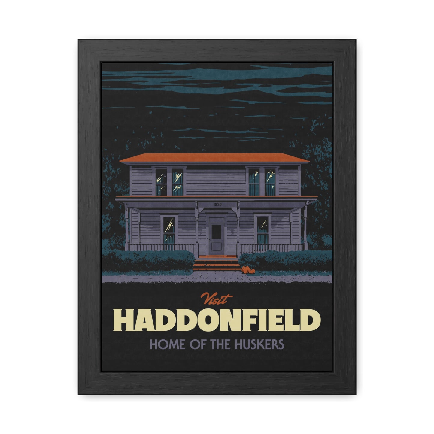 Visit Haddonfield Travel Poster (Framed)