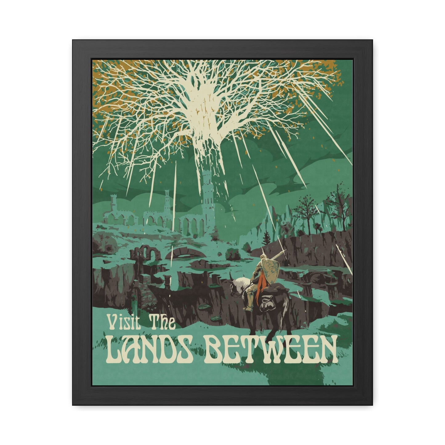Visit The Lands Between Travel Poster (Framed)