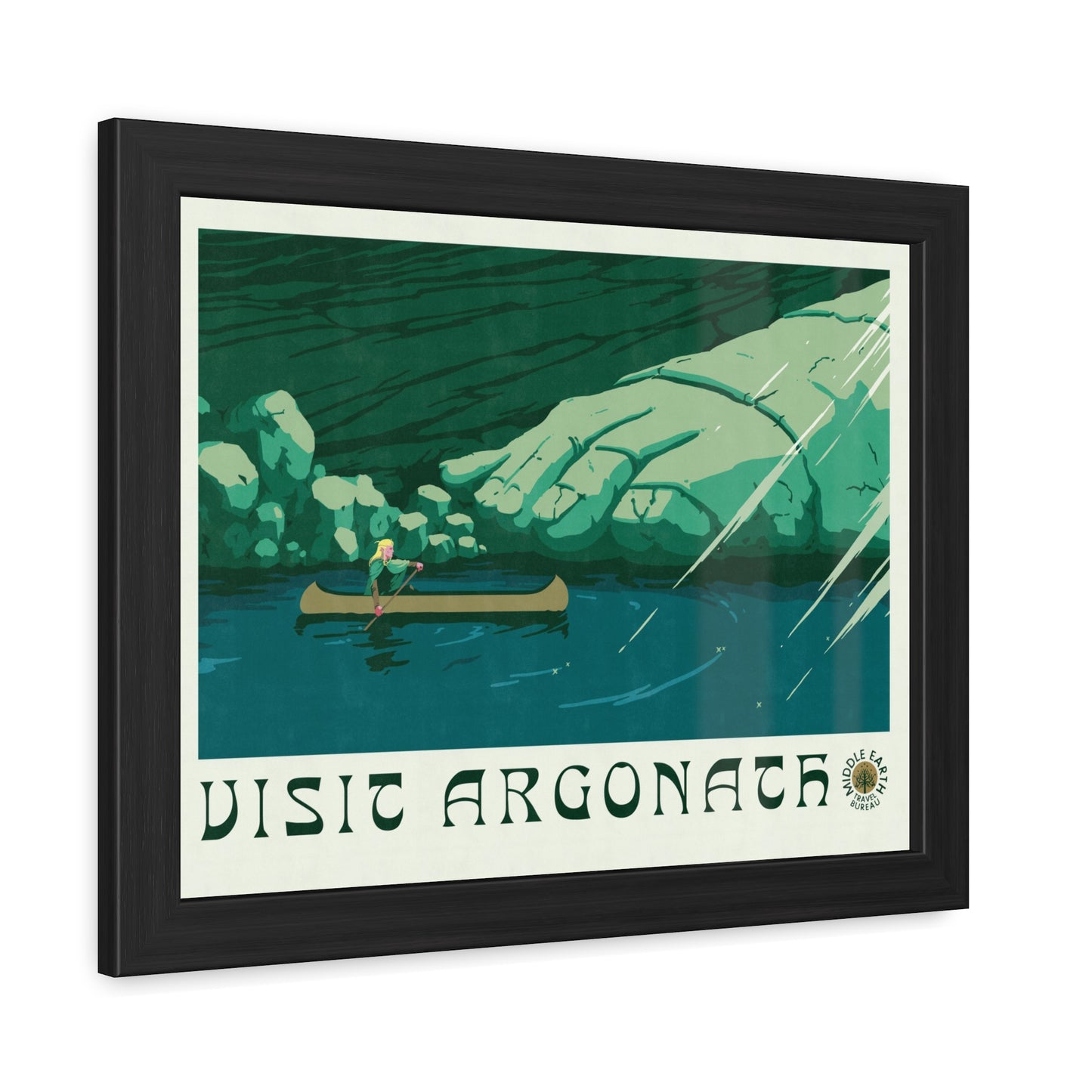 Visit Argonath Travel Poster (Framed)