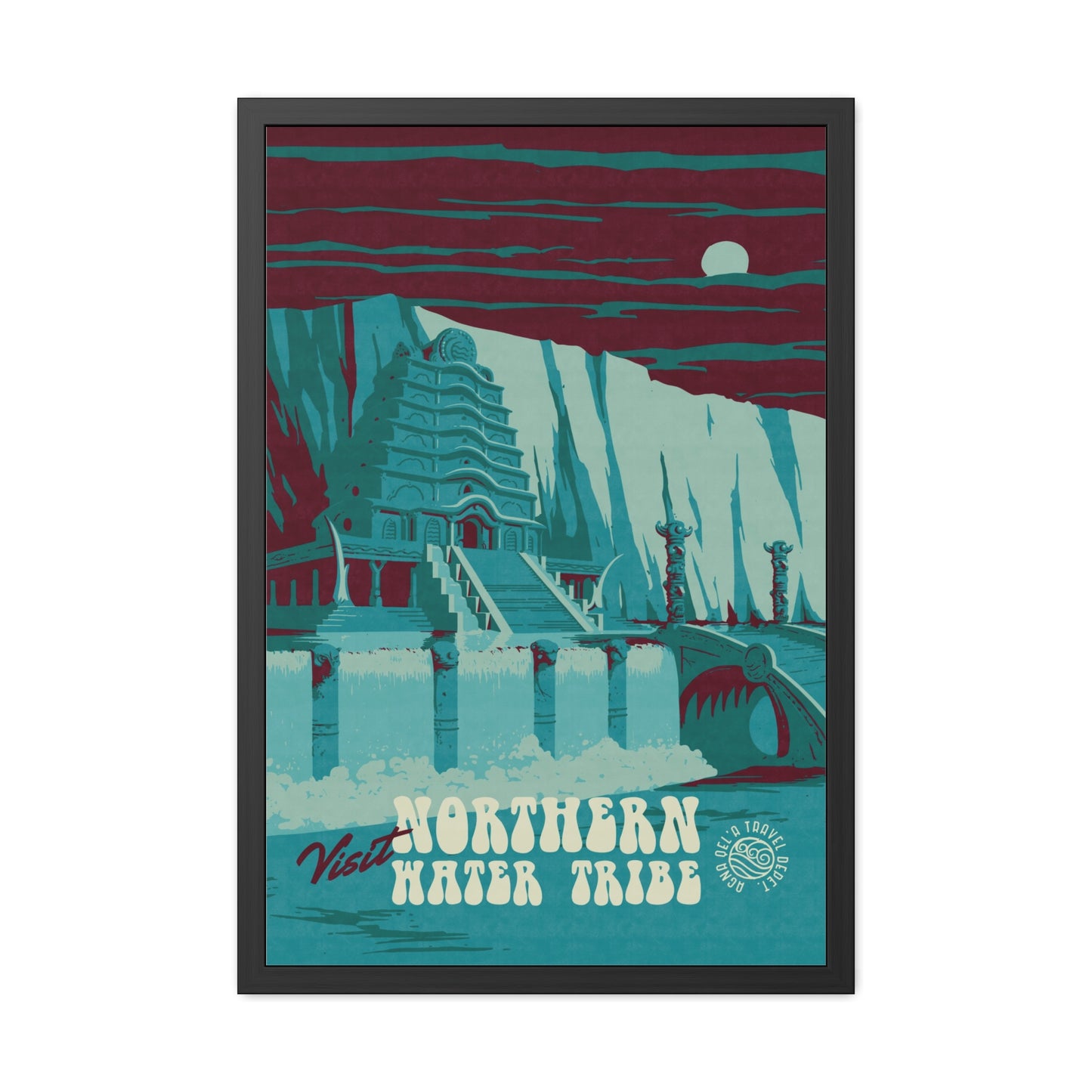 Visit Northern Water Tribe Travel Poster (Framed)