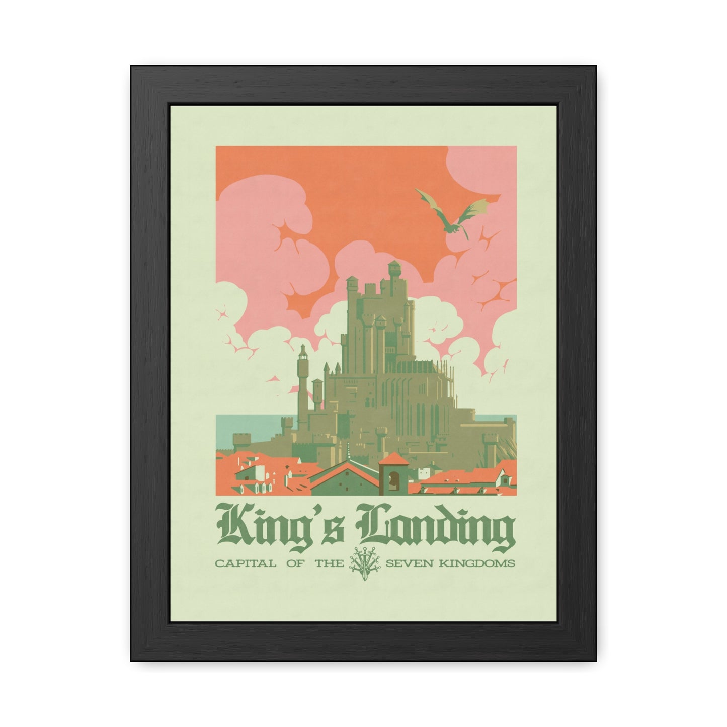Visit Kings Landing Travel Poster (Framed)