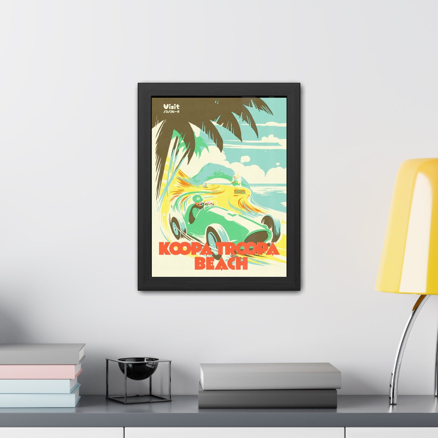 Visit Kart Beach Travel Poster (Framed)