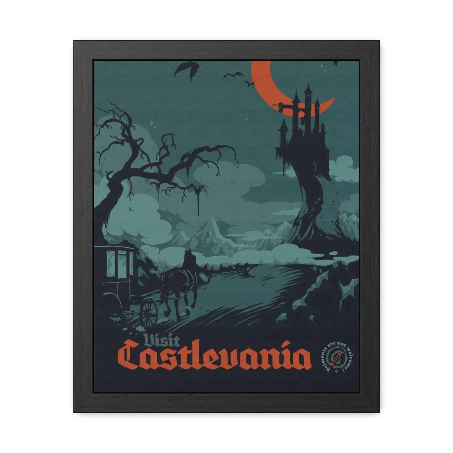 Visit Castlevania Travel Poster (Framed)