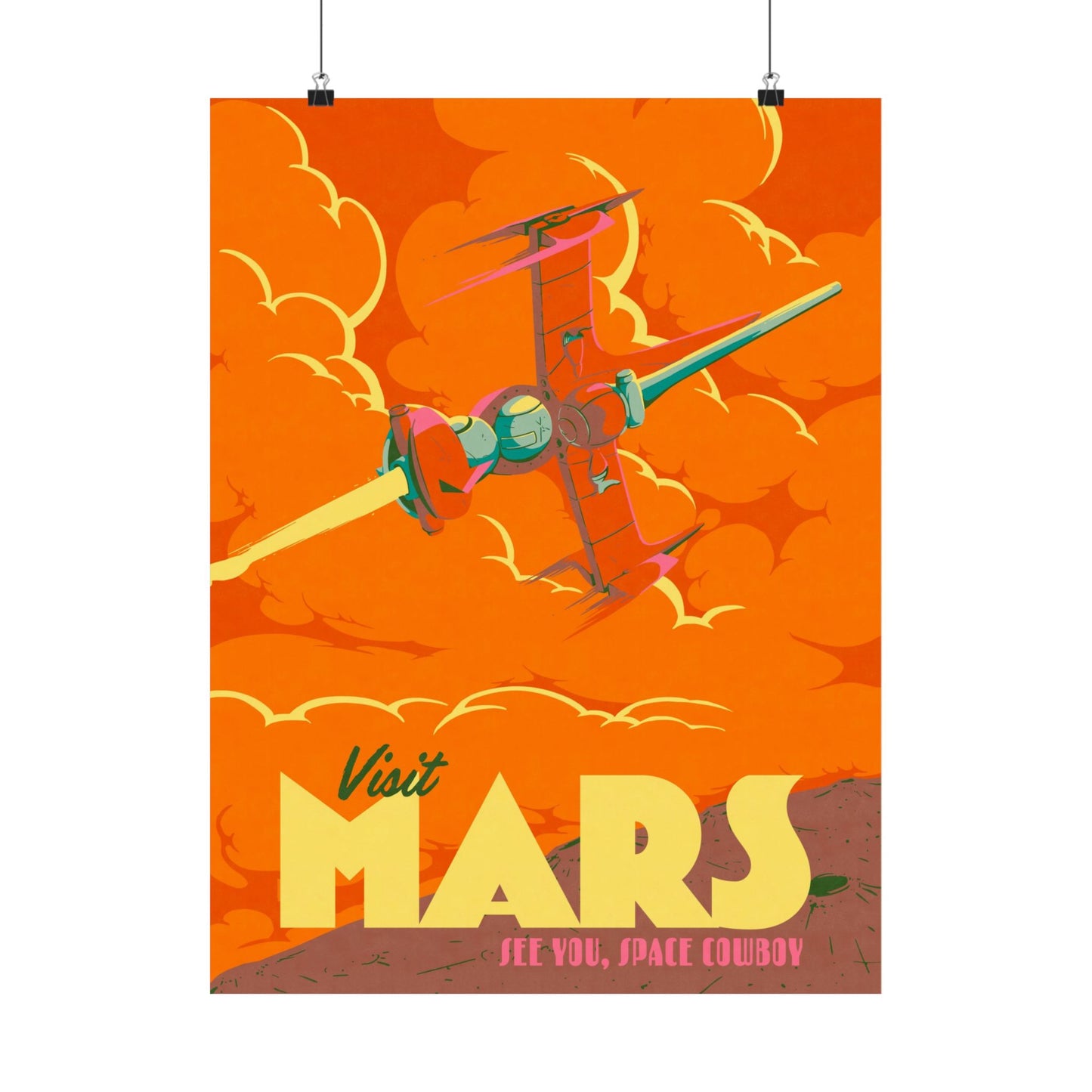 Visit Mars Travel Poster