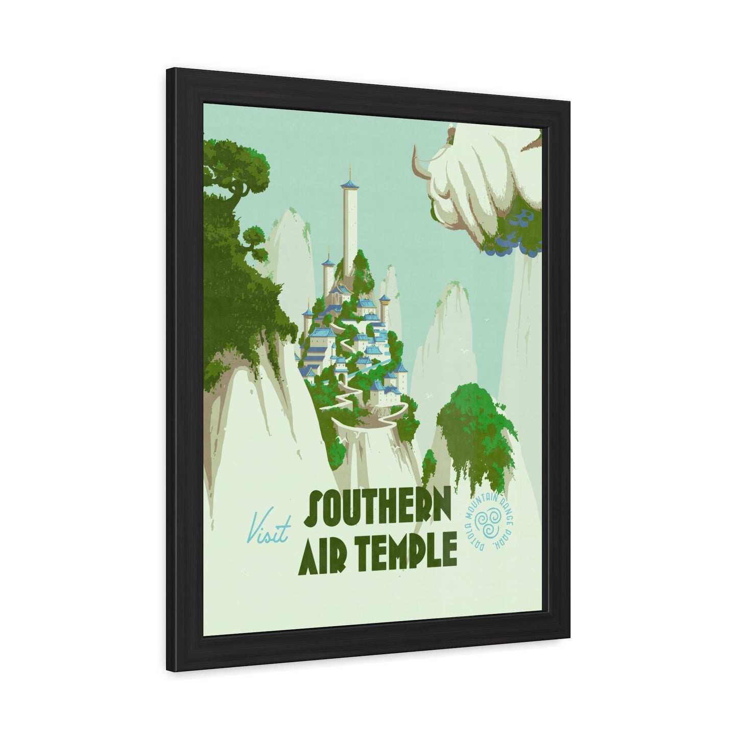 Visit Southern Air Temple Travel Poster (Framed)