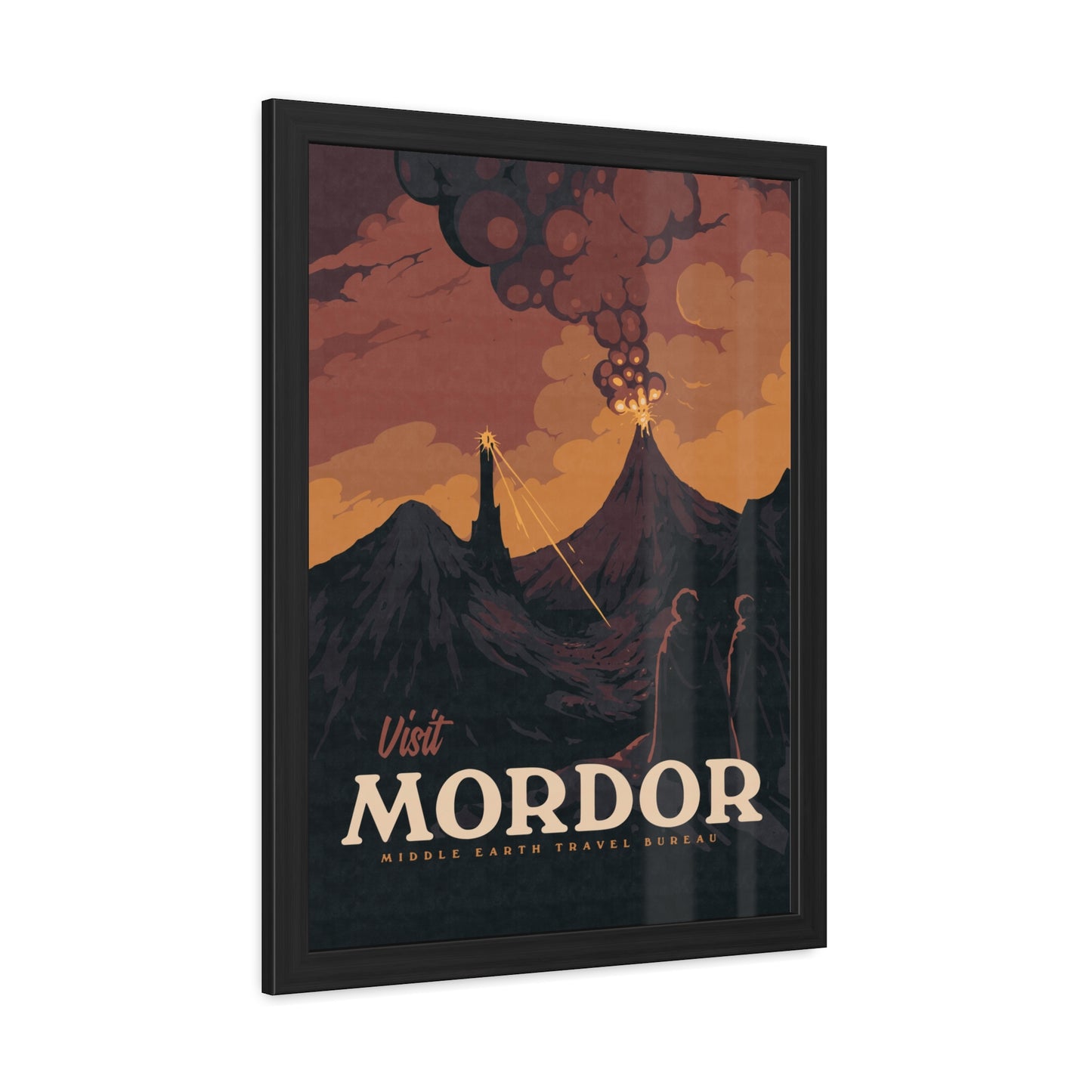Visit Mordor Travel Poster (Framed)