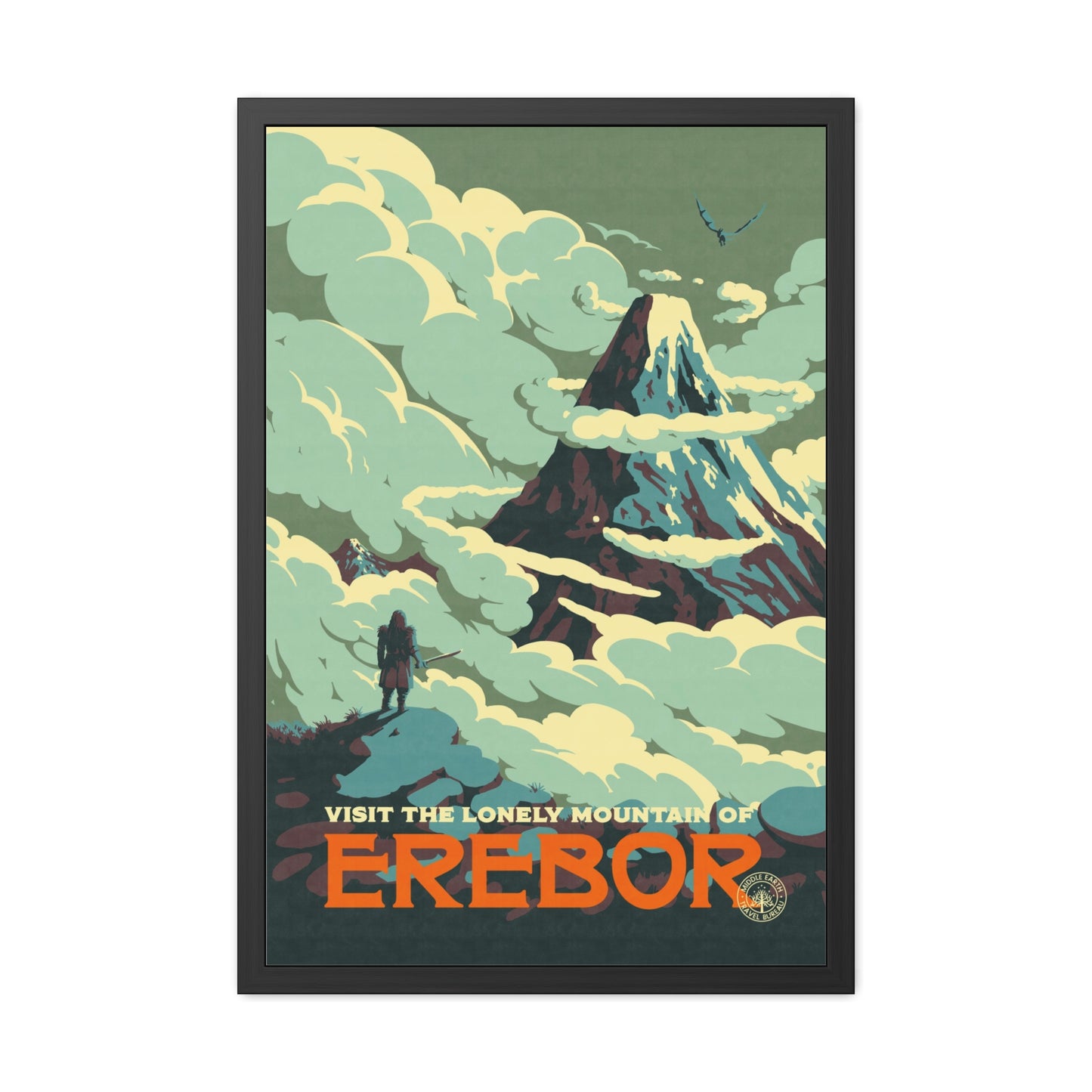 Visit Erebor Travel Poster (Framed)